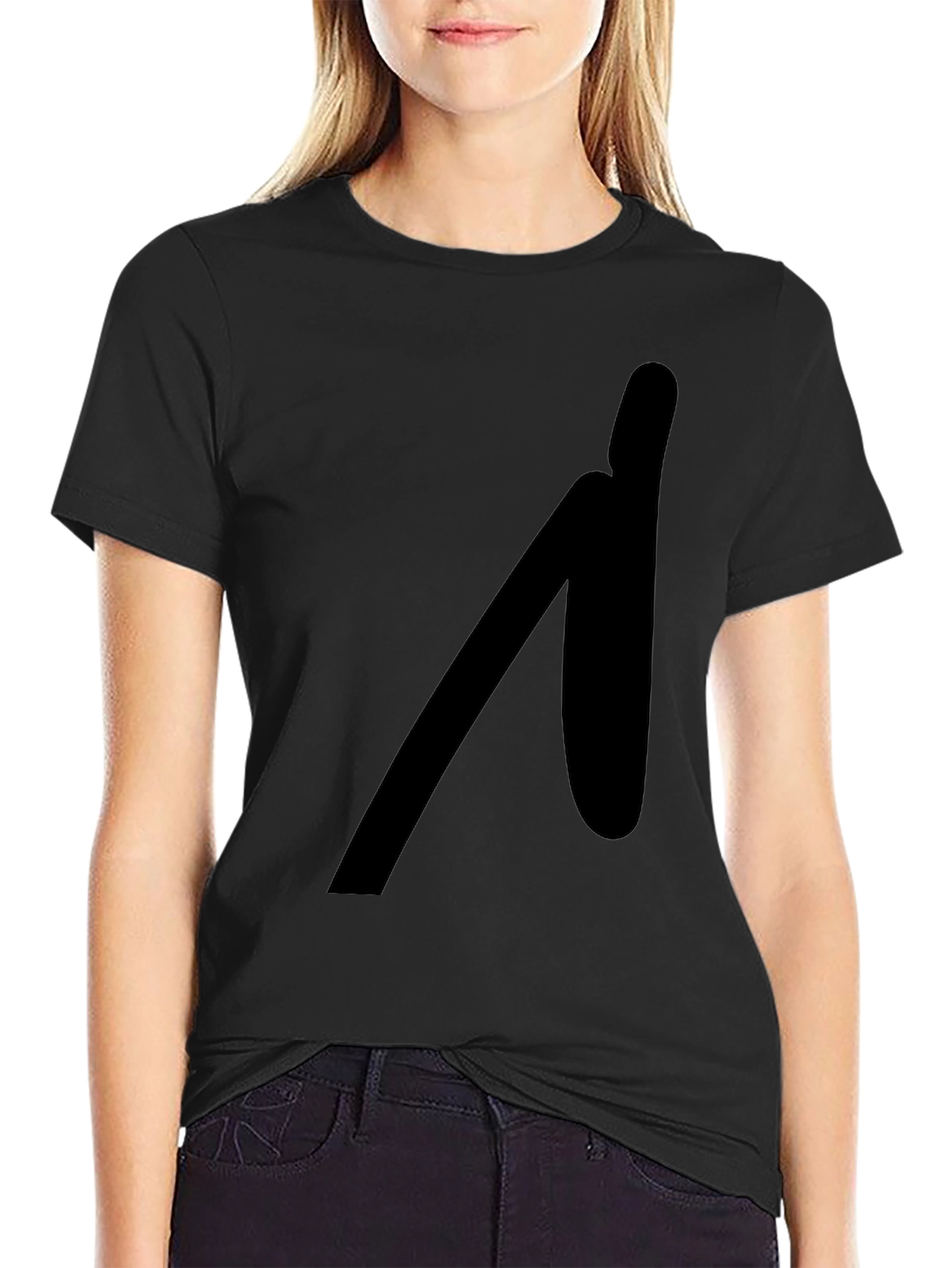 Black T-Shirt with Abstract Graphic