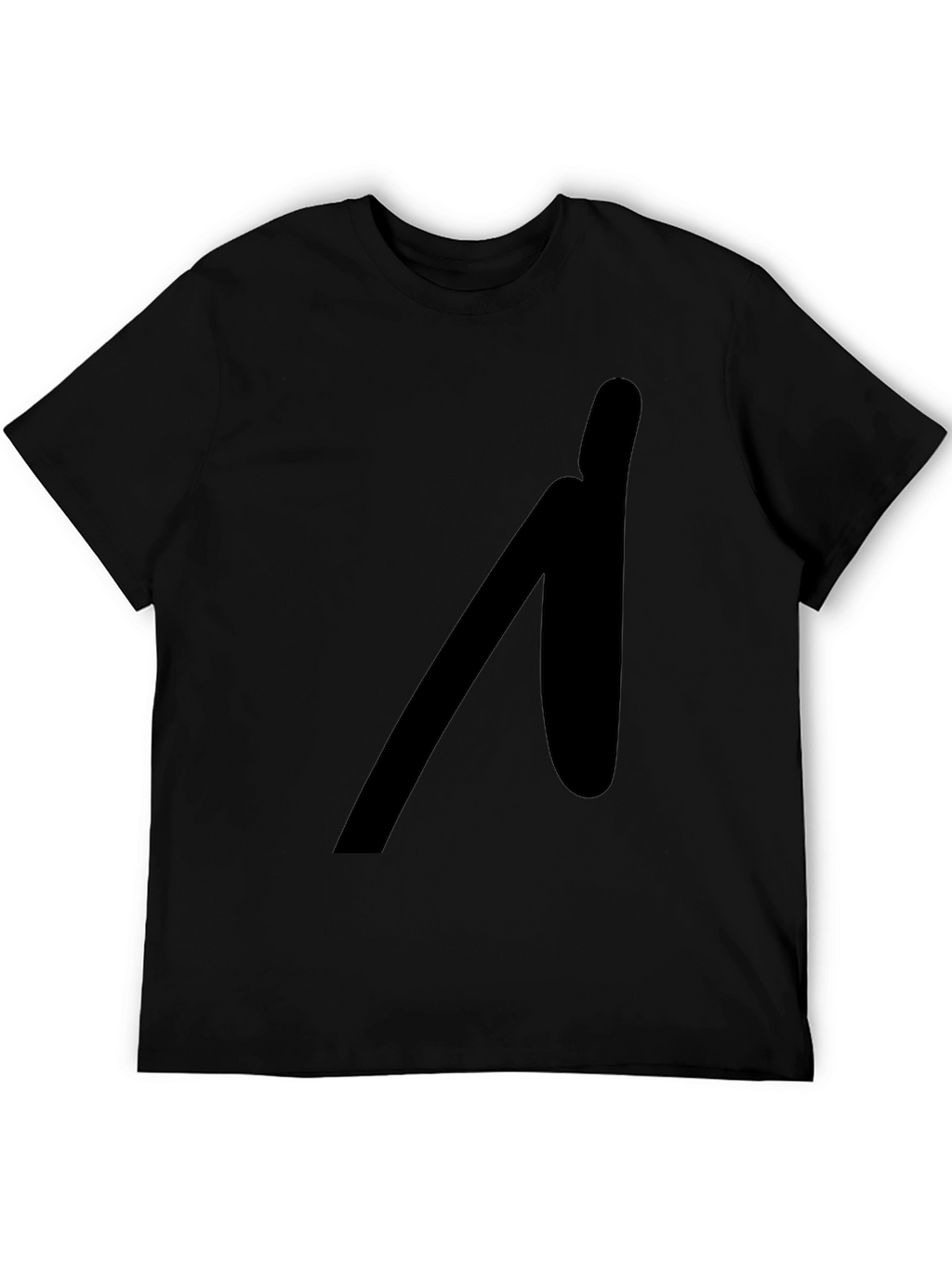 Black T-Shirt with Abstract Graphic