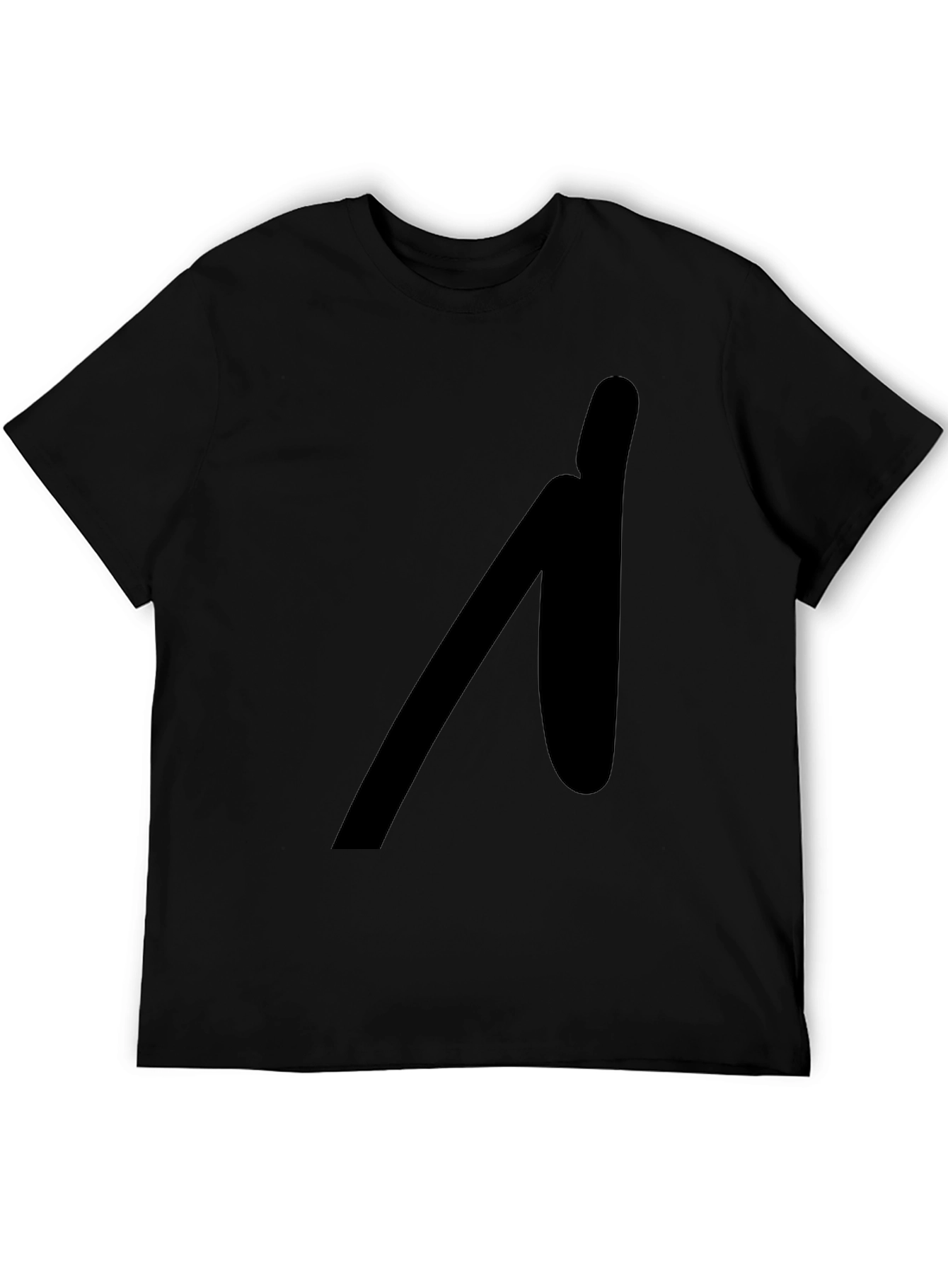 Black T-Shirt with Abstract Graphic