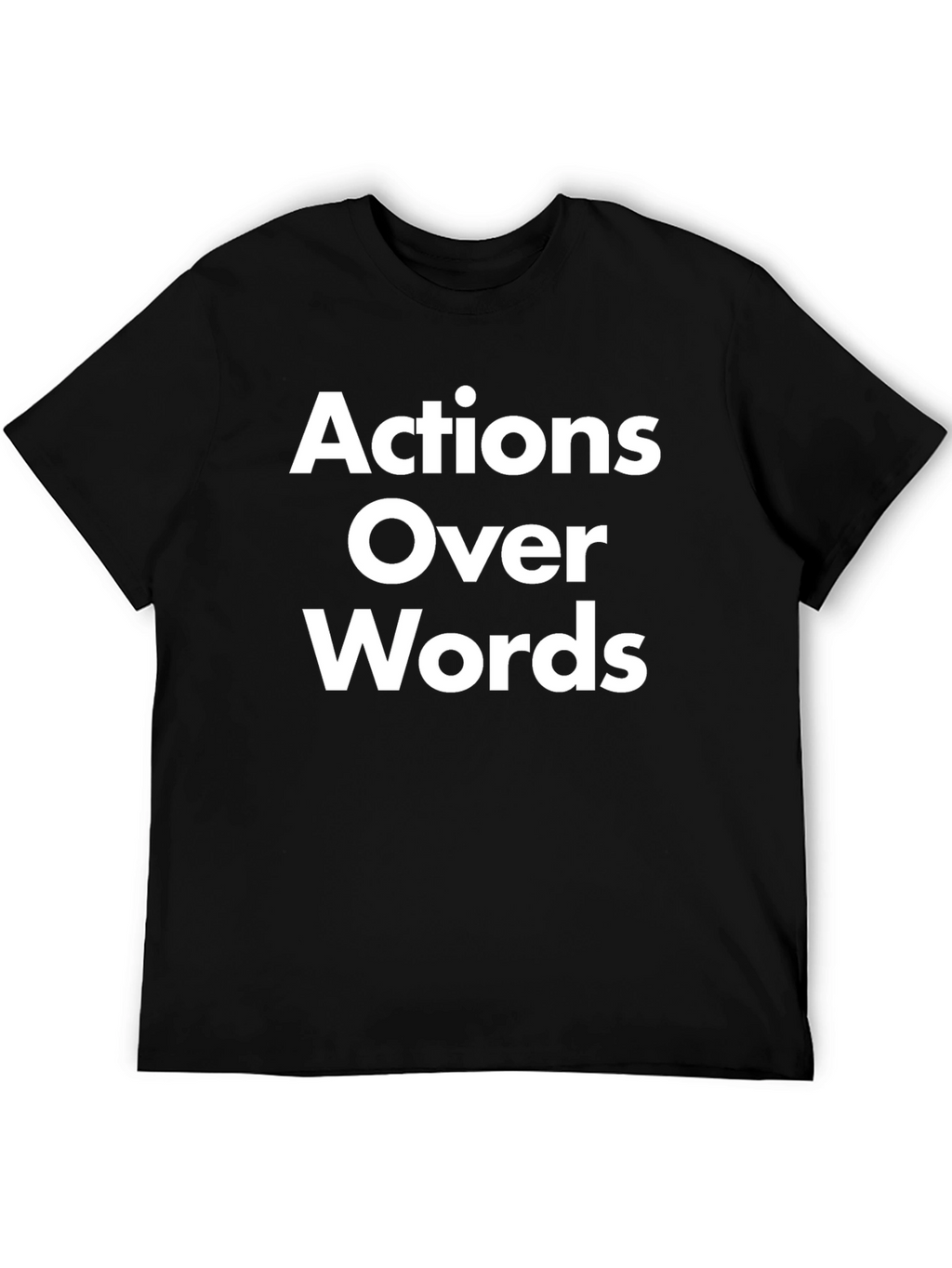 Actions Over Words Graphic Tee - Black