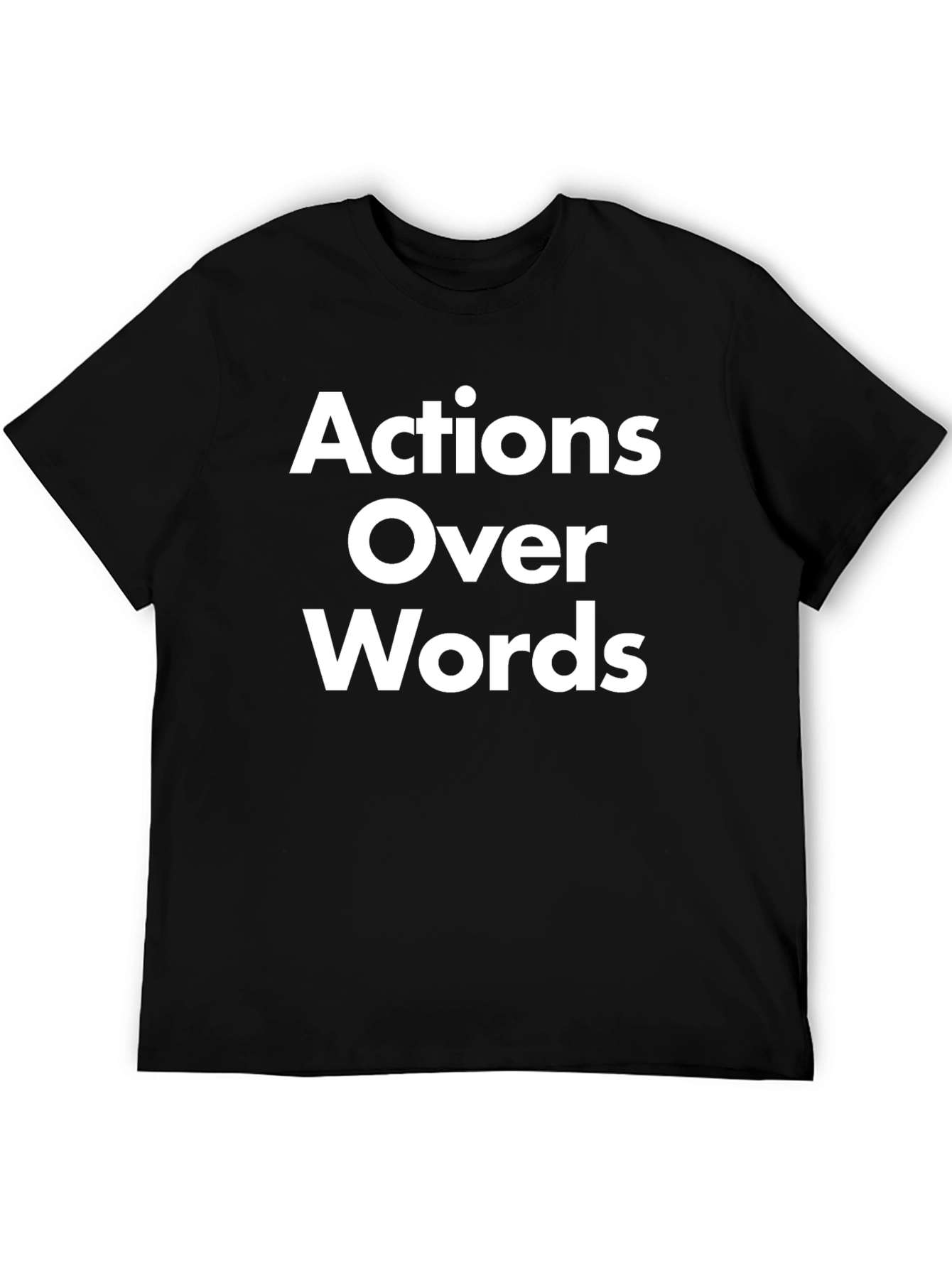 Actions Over Words Graphic Tee - Black