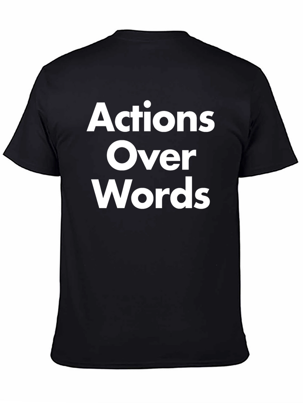 Actions Over Words Graphic Tee - Black