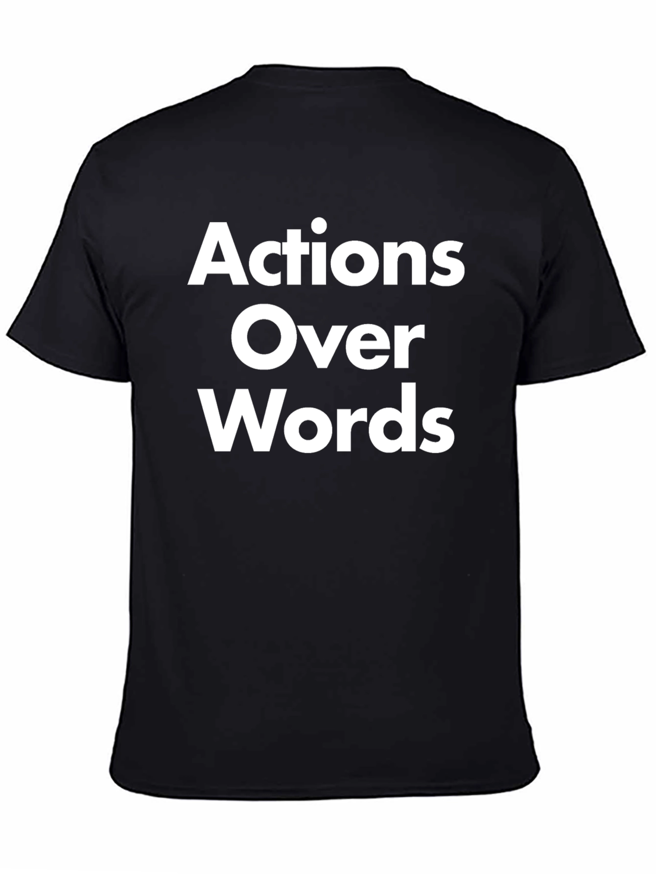 Actions Over Words Graphic Tee - Black