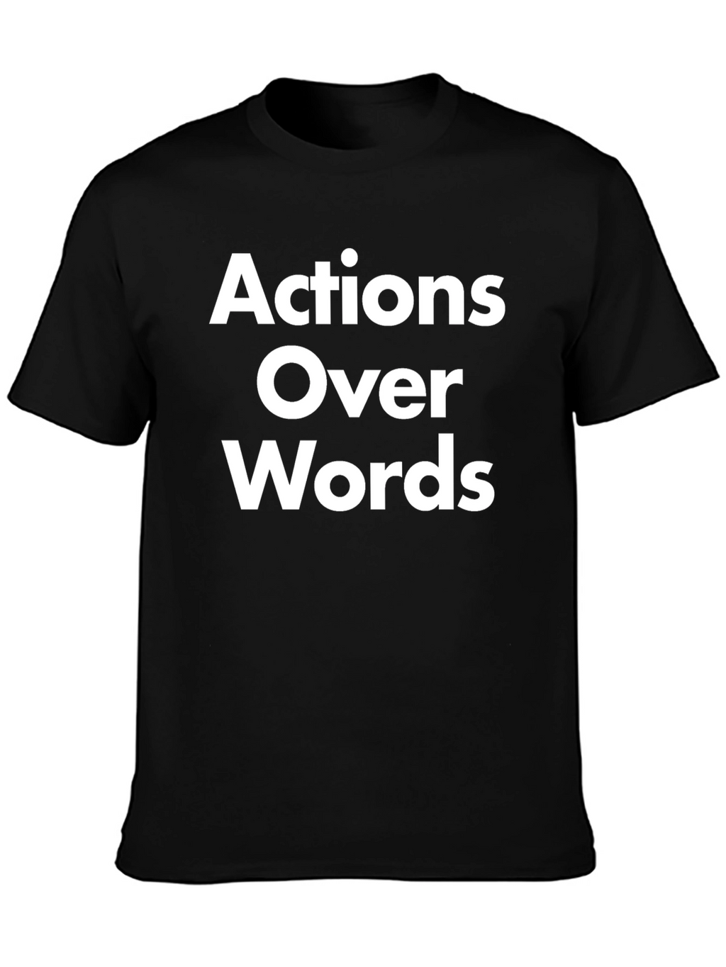 Actions Over Words Graphic Tee - Black