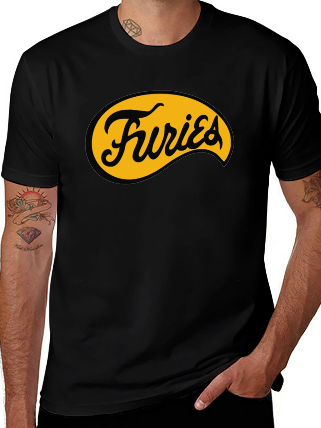 Furies Graphic Tee - Black Cotton T-Shirt