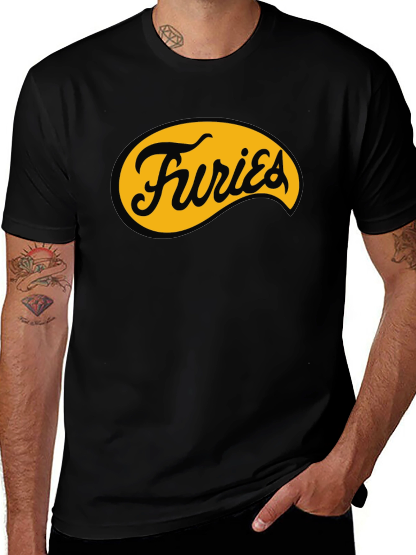 Furies Graphic Tee - Black Cotton T-Shirt