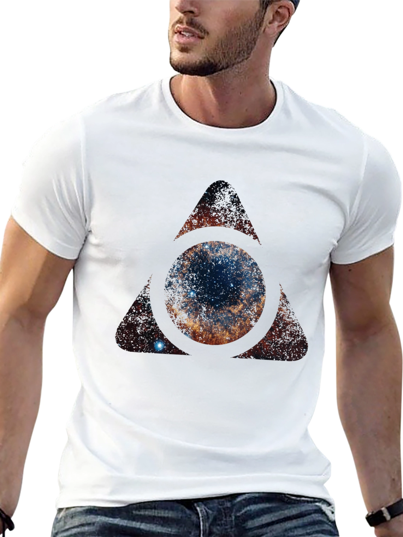 Cosmic Eye T-Shirt - Galaxy Triangle Design