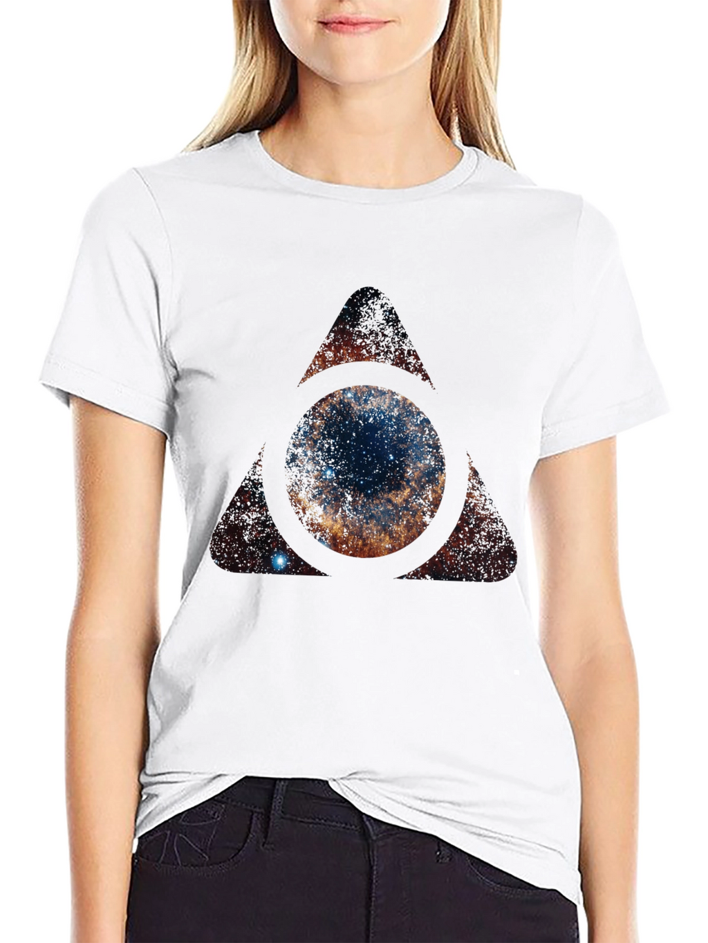 Cosmic Eye T-Shirt - Galaxy Triangle Design
