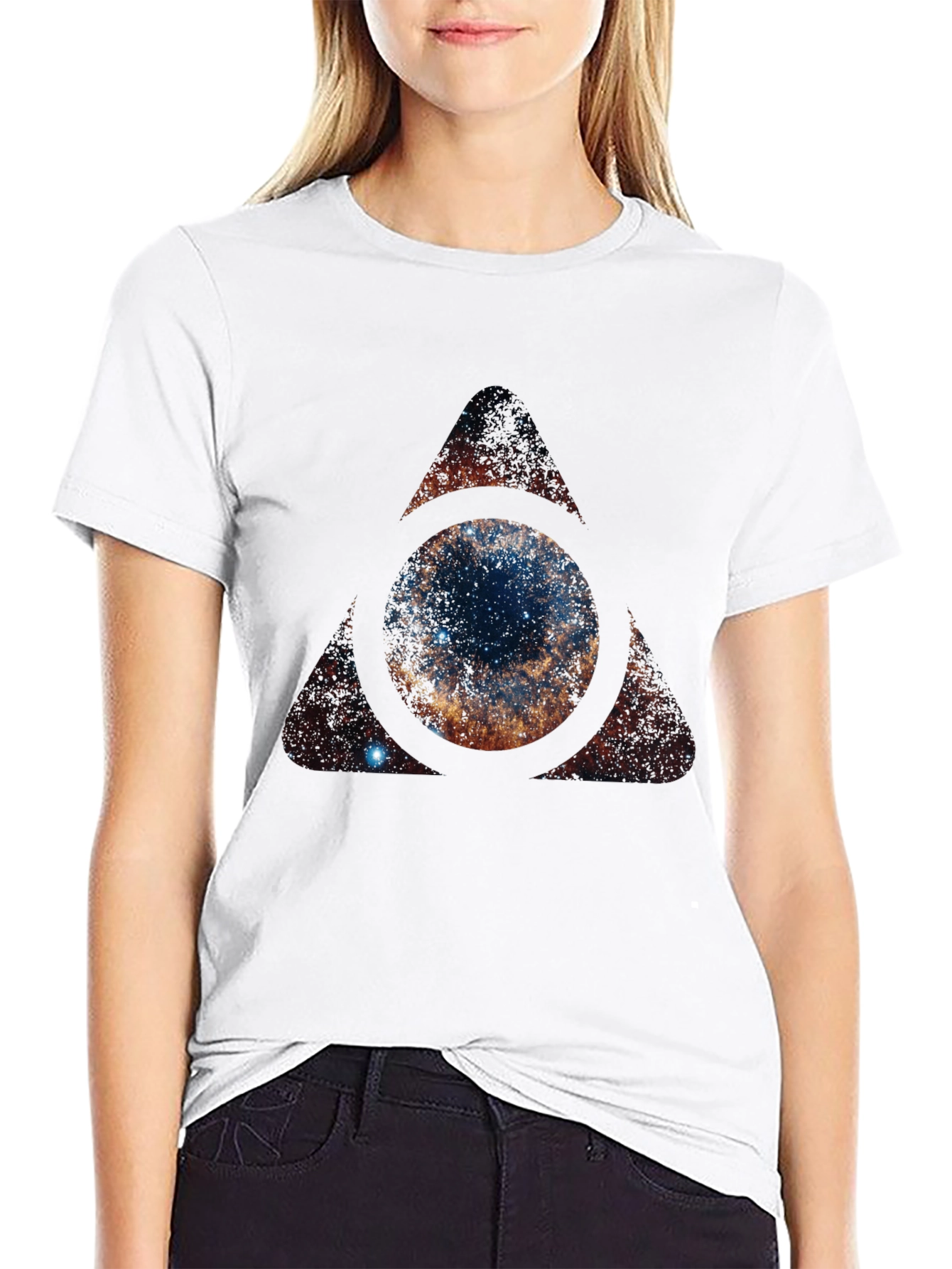 Cosmic Eye T-Shirt - Galaxy Triangle Design