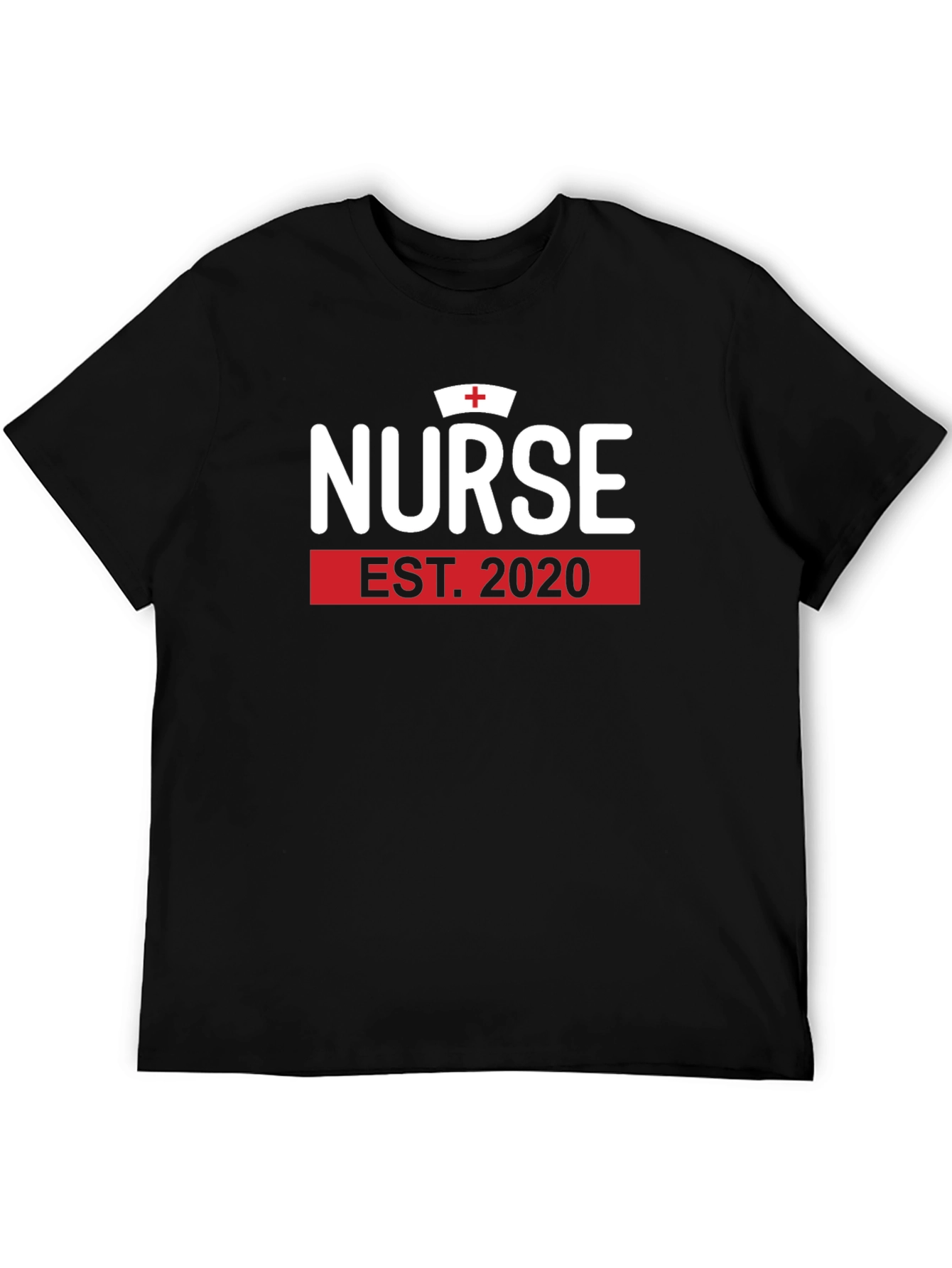 Nurse Est. 2020 Black Graphic T-Shirt