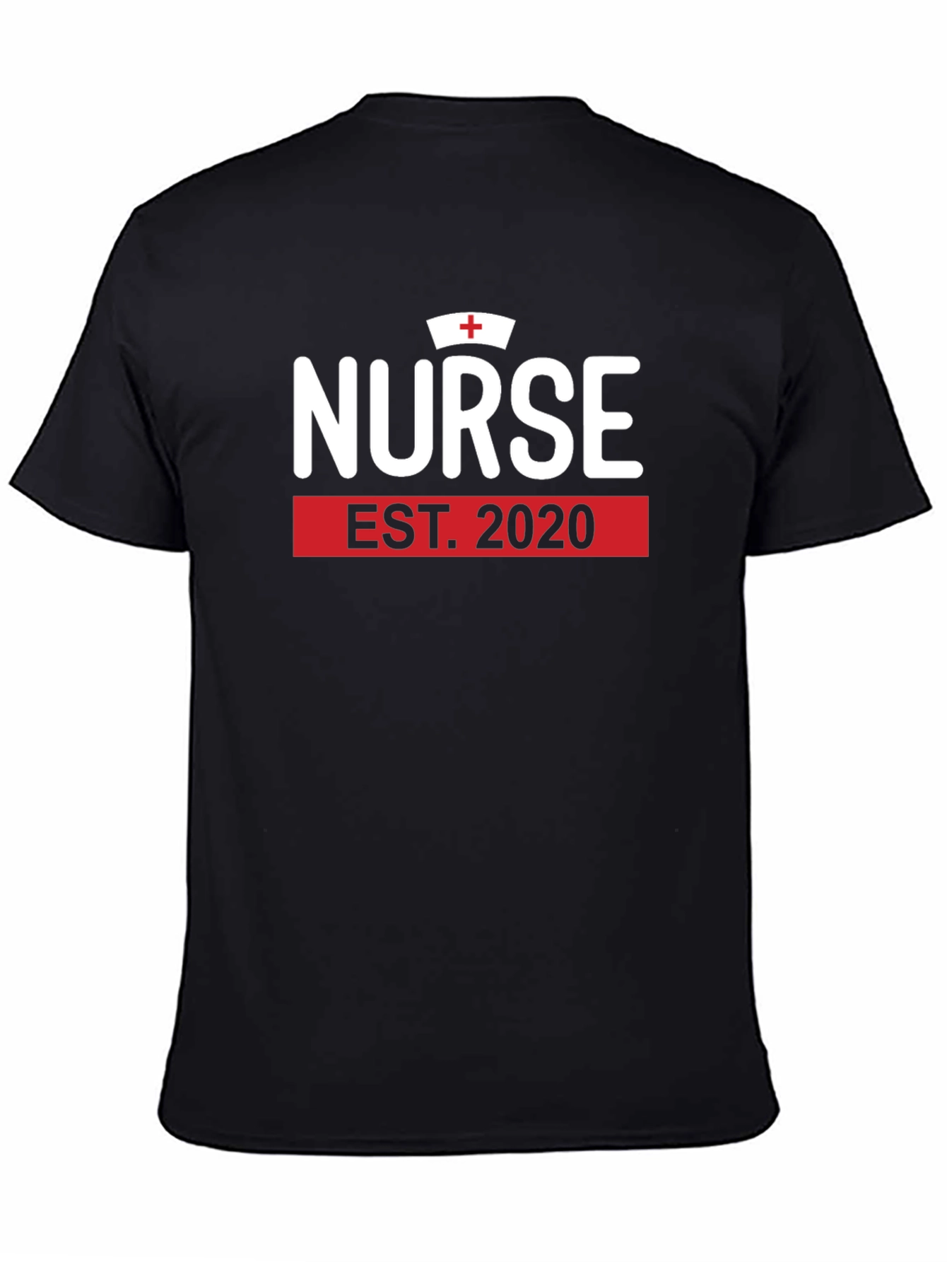Nurse Est. 2020 Black Graphic T-Shirt