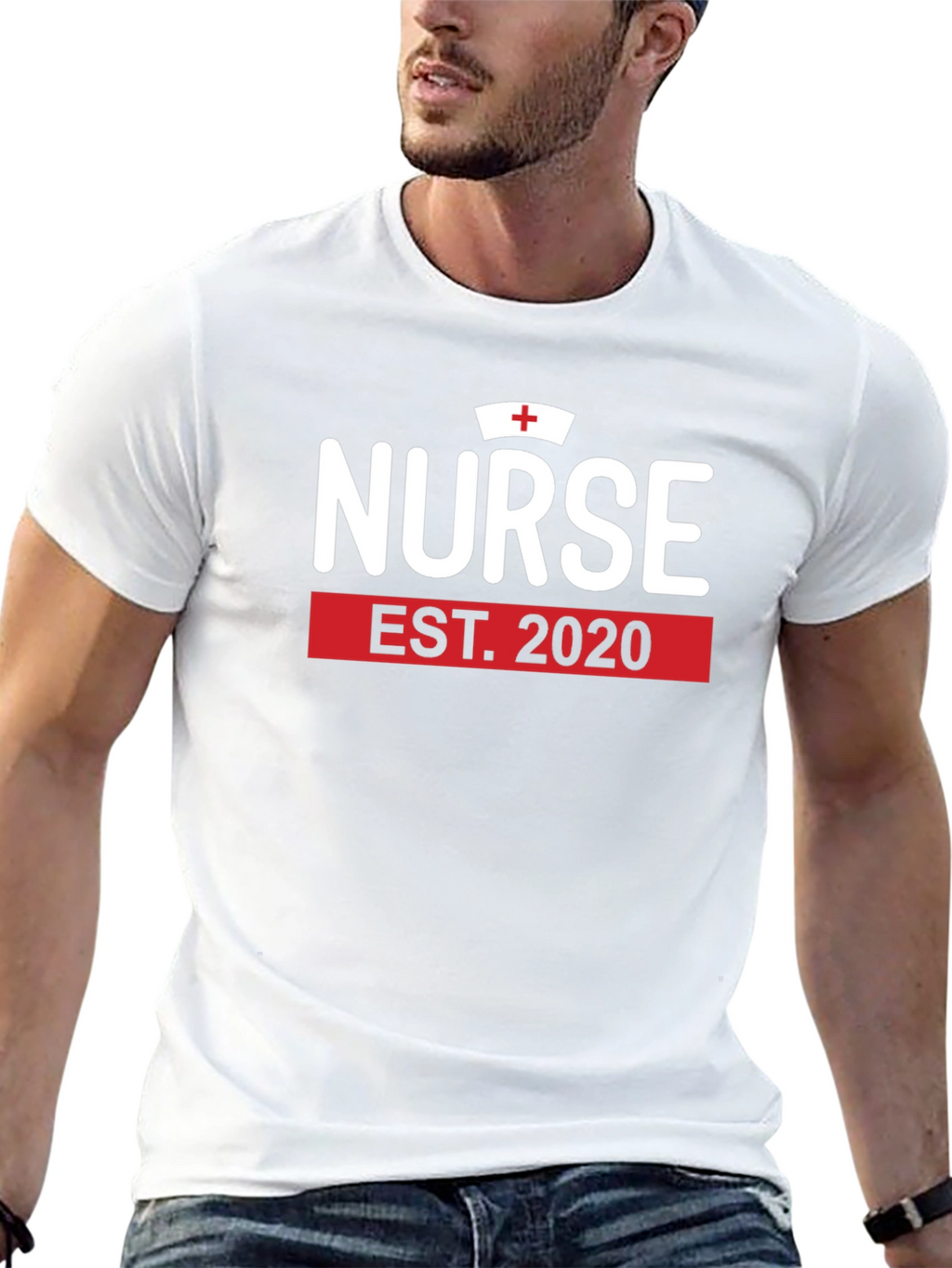 Nurse Est. 2020 Black Graphic T-Shirt