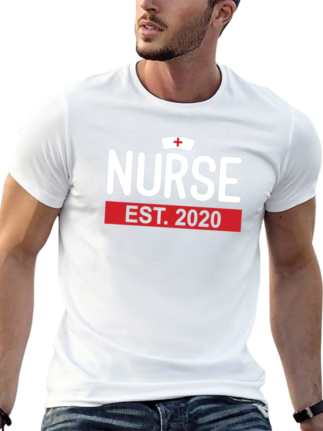 Nurse Est. 2020 Black Graphic T-Shirt