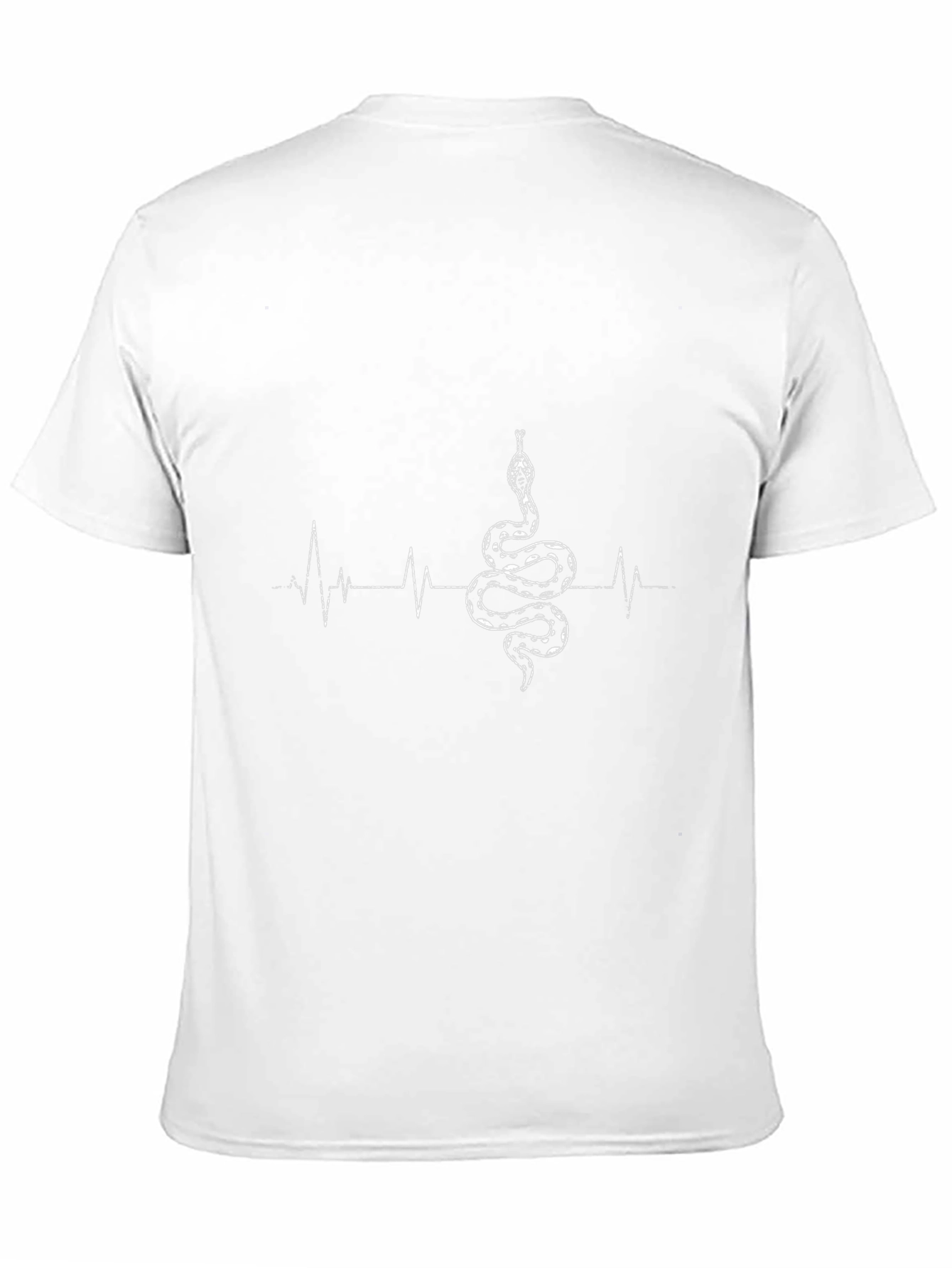 Snake Heartbeat Graphic Tee - Stylish Black T-Shirt
