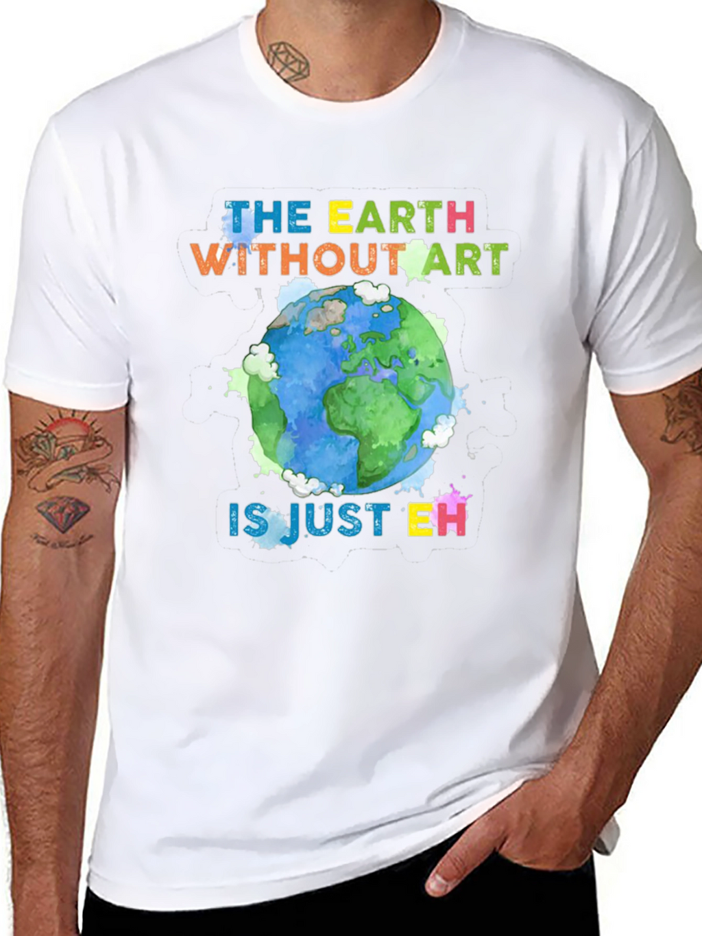 Art Lover Graphic Tee - Earth Without Art T-Shirt