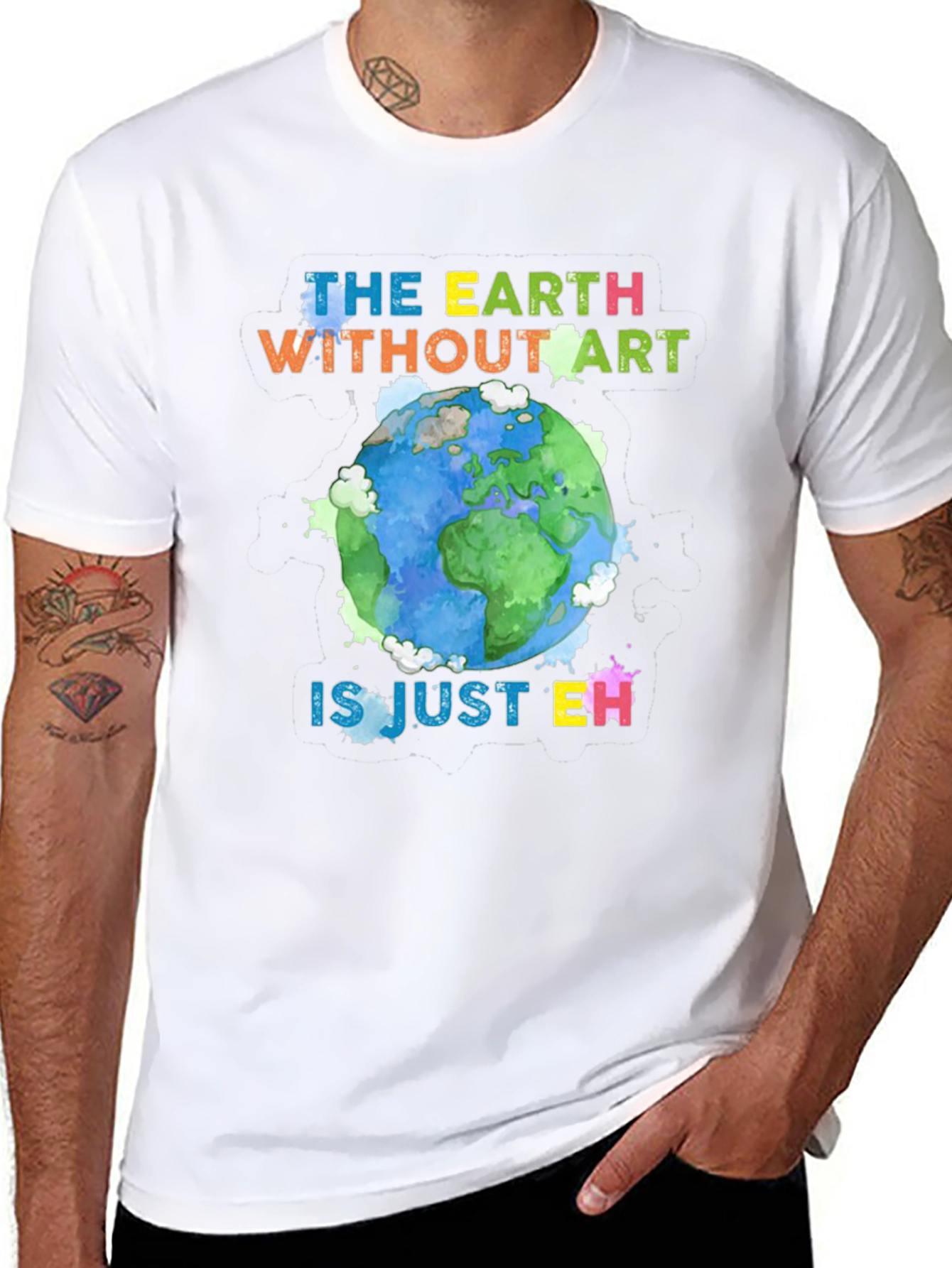Art Lover Graphic Tee - Earth Without Art T-Shirt