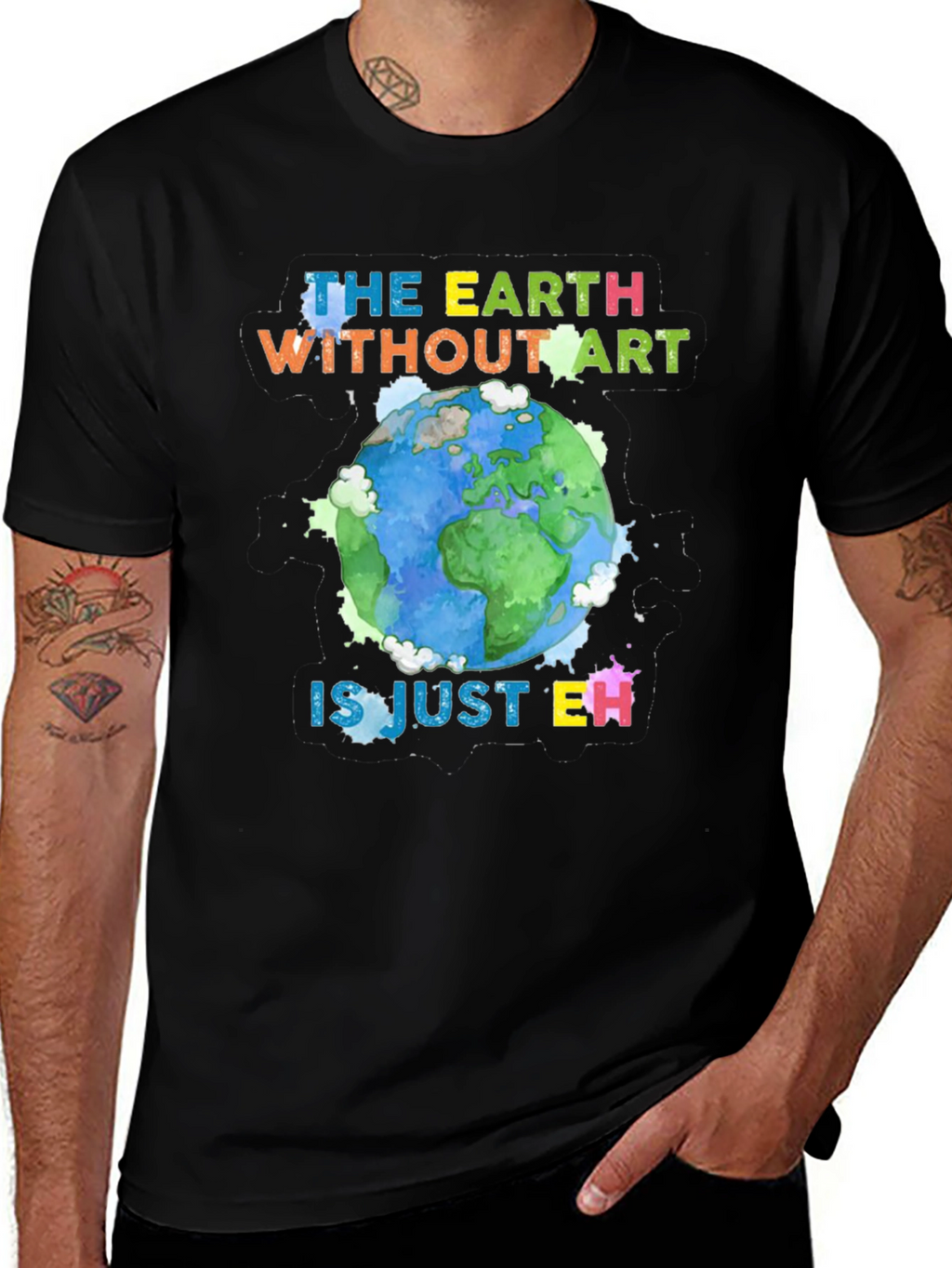 Art Lover Graphic Tee - Earth Without Art T-Shirt