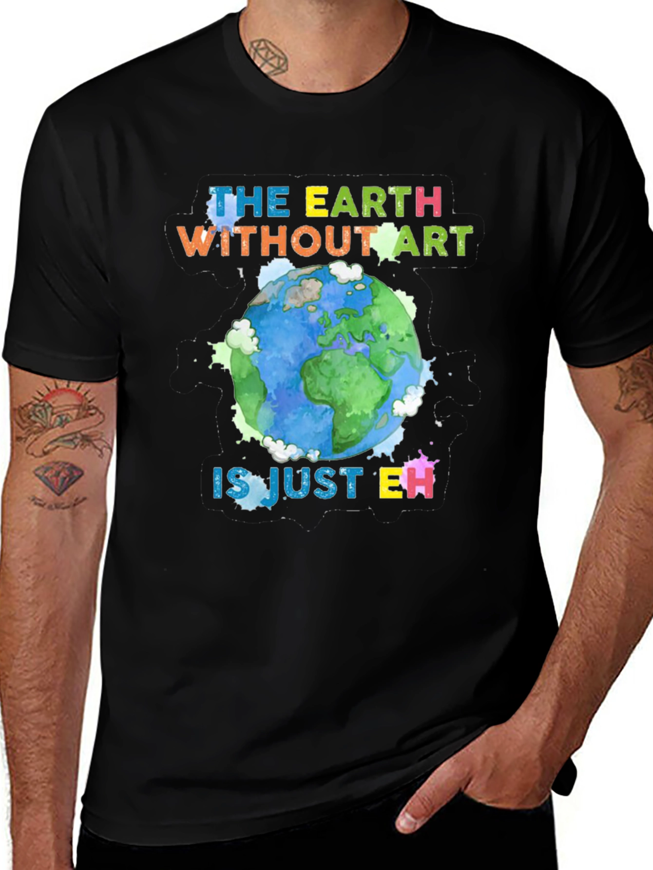 Art Lover Graphic Tee - Earth Without Art T-Shirt