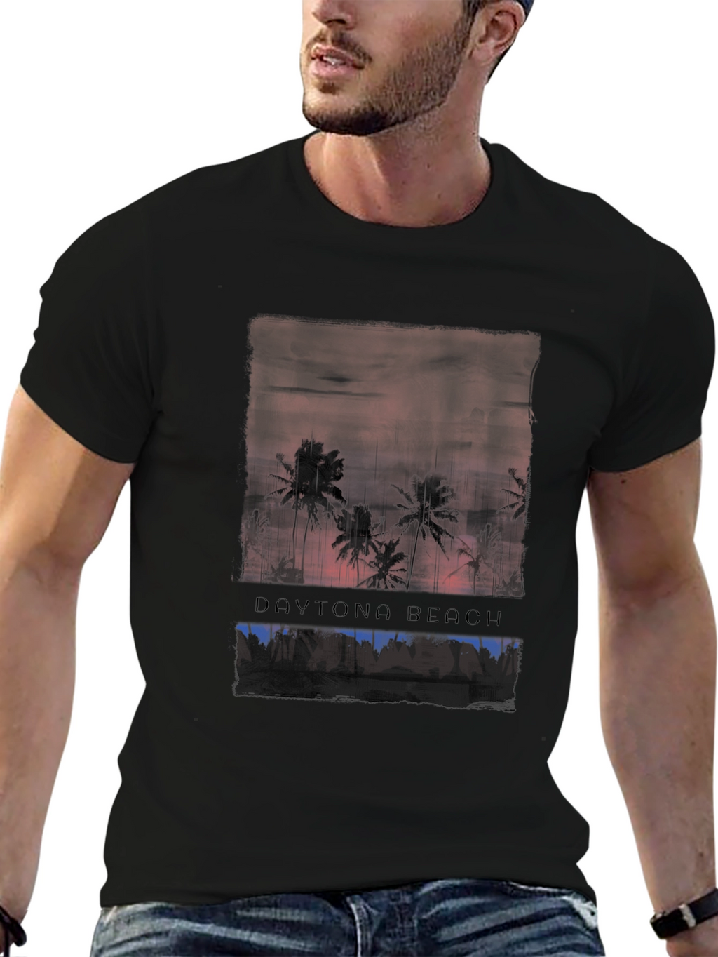 Daytona Beach Palm Tree Graphic T-Shirt
