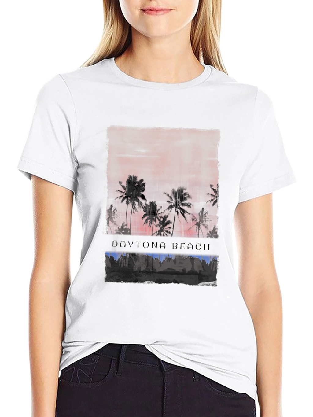 Daytona Beach Palm Tree Graphic T-Shirt