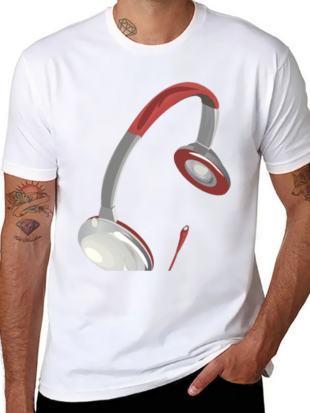 Artistic Headphones Graphic Tee