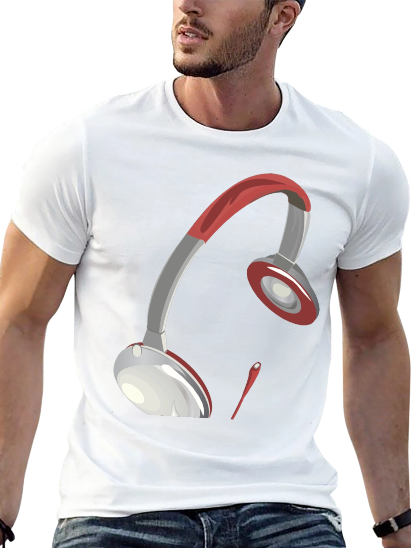 Artistic Headphones Graphic Tee