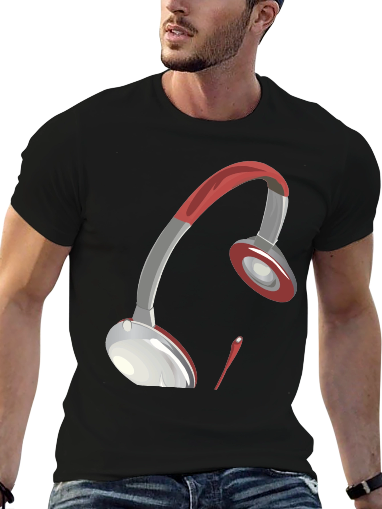 Artistic Headphones Graphic Tee