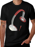 Artistic Headphones Graphic Tee
