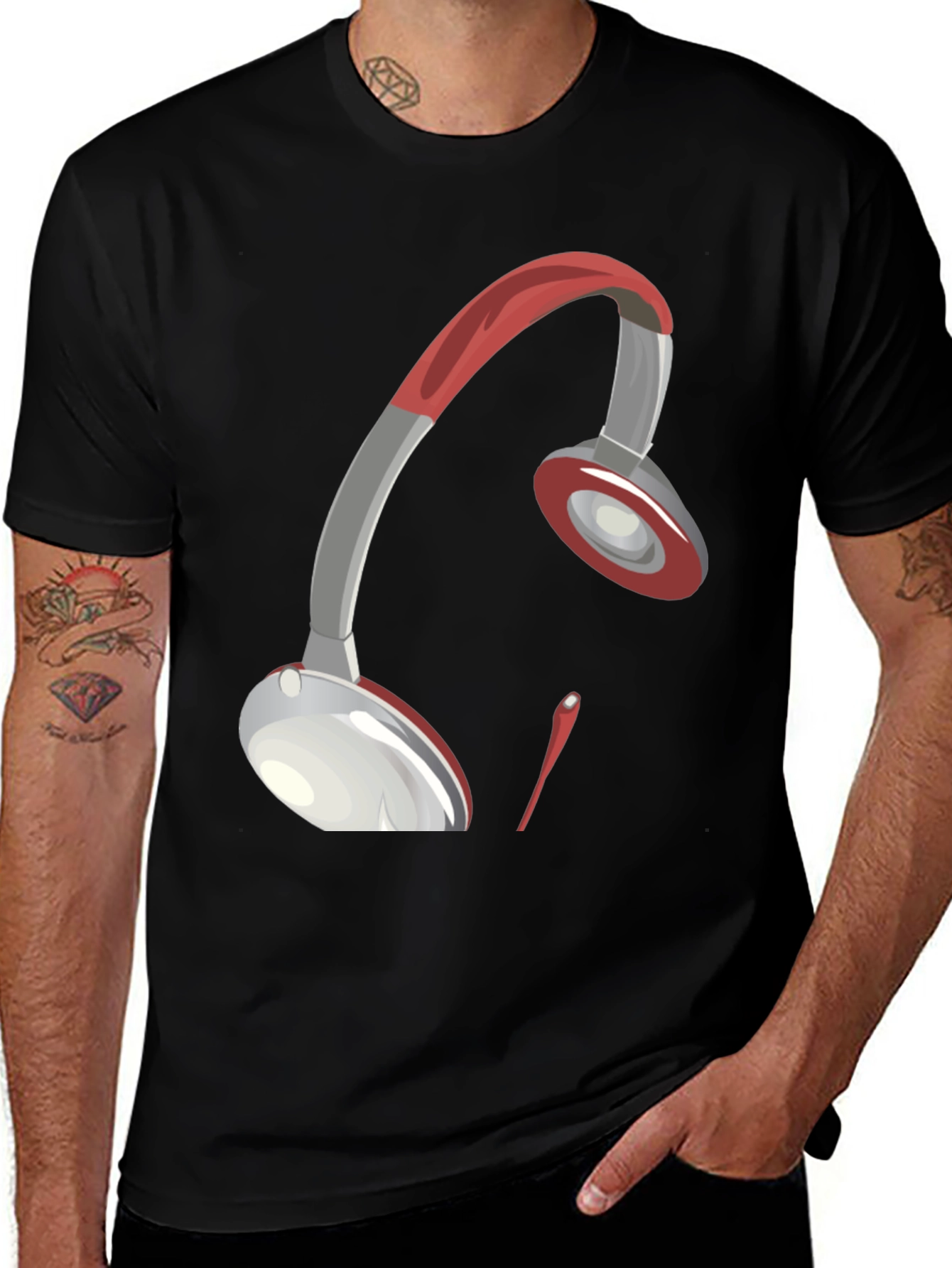 Artistic Headphones Graphic Tee