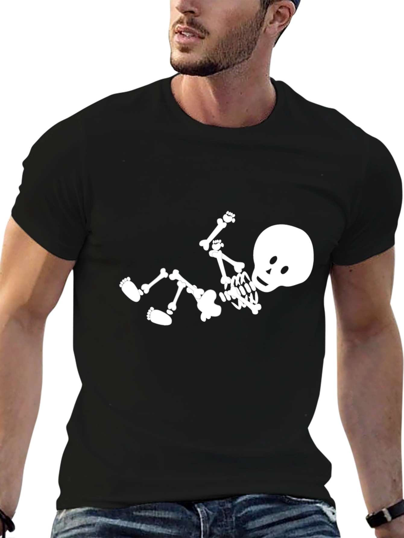 Skeleton Graphic Black T-Shirt - Cool & Casual