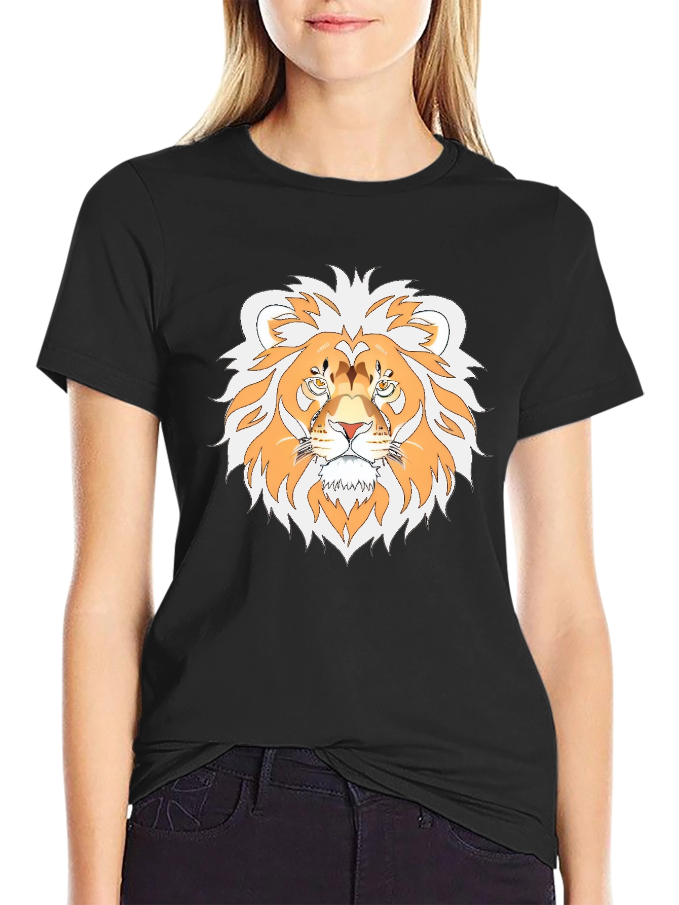 Lion Graphic T-Shirt - Stylish Animal Tee