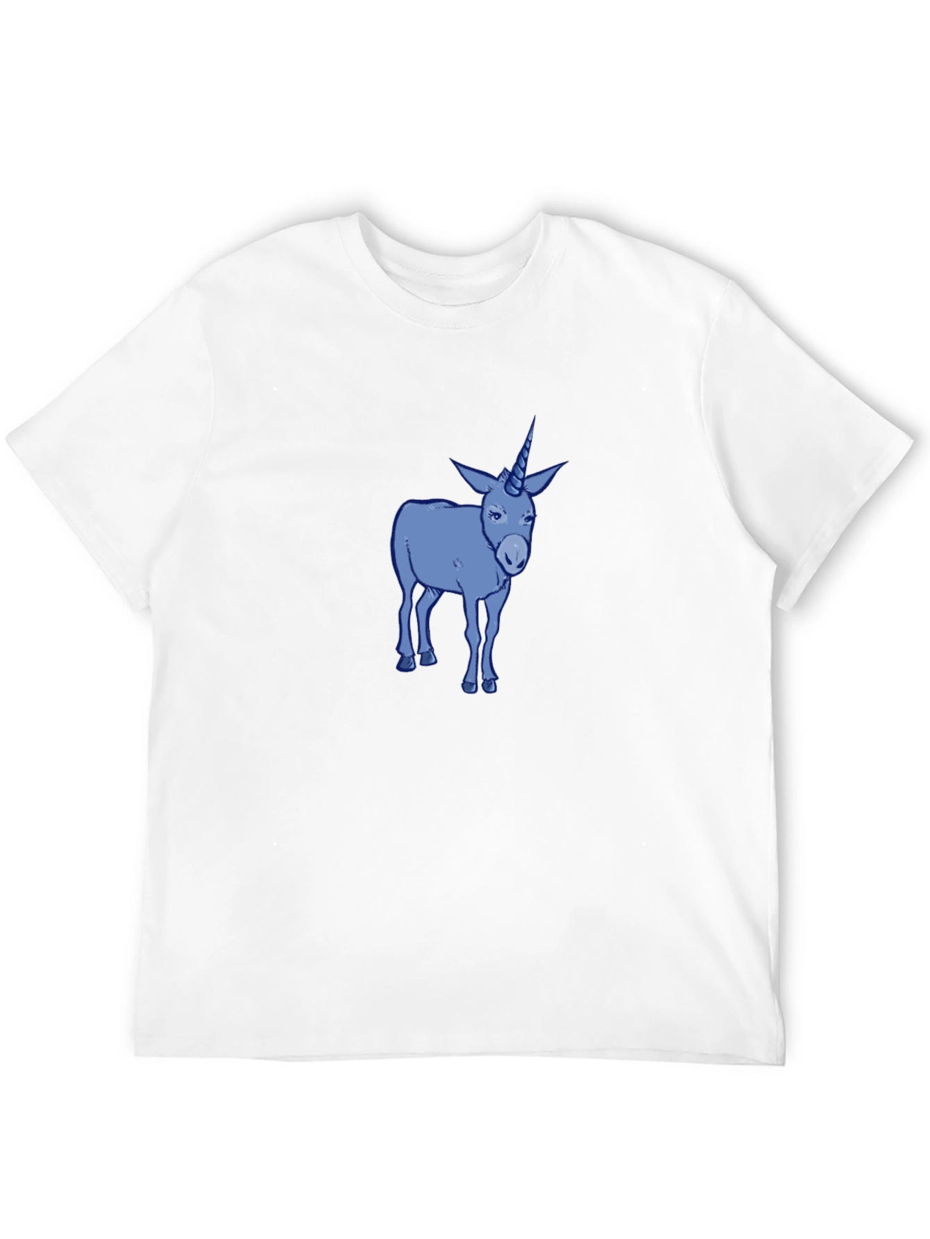 Unicorn Donkey Graphic Tee - Mens Black Cotton T-Shirt