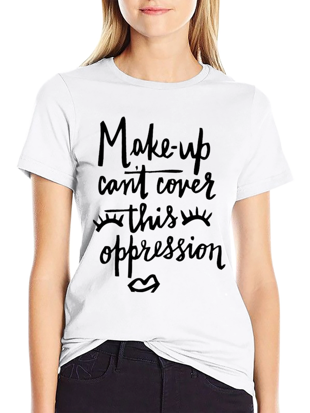 Makeup Cant Cover This Oppression Graphic T-Shirt