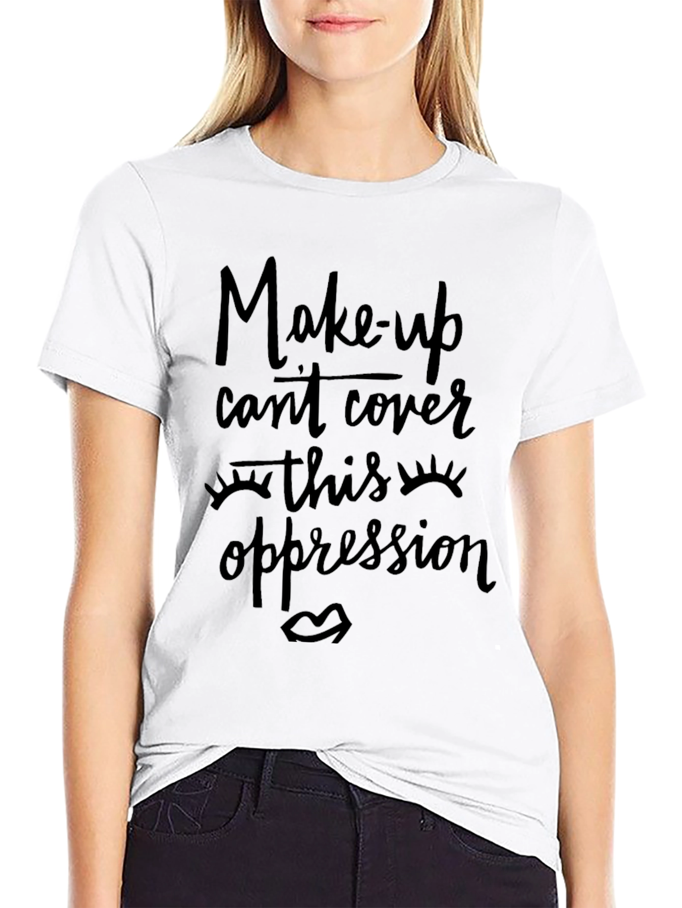 Makeup Cant Cover This Oppression Graphic T-Shirt