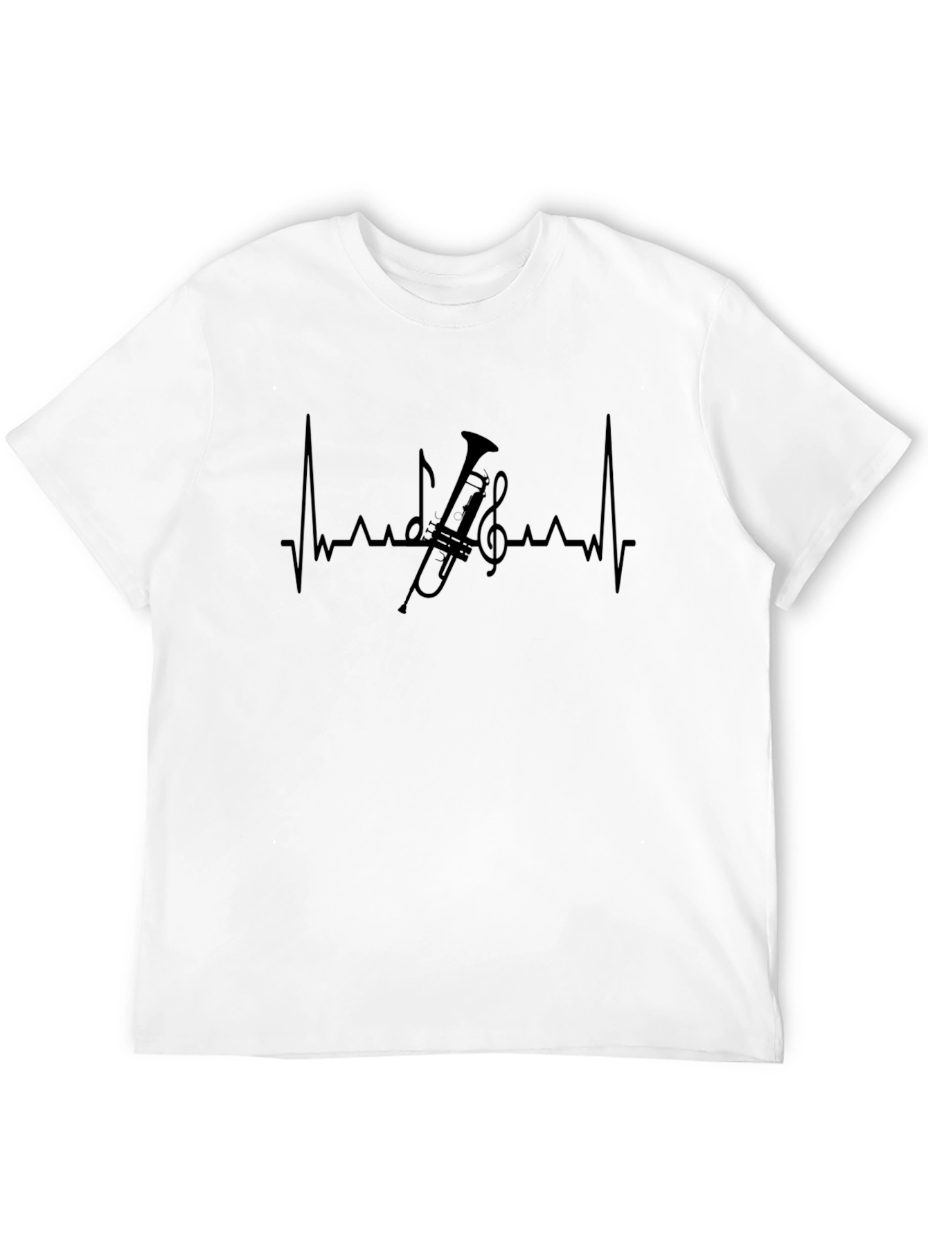 Music Heartbeat T-Shirt: Trumpet Player Apparel