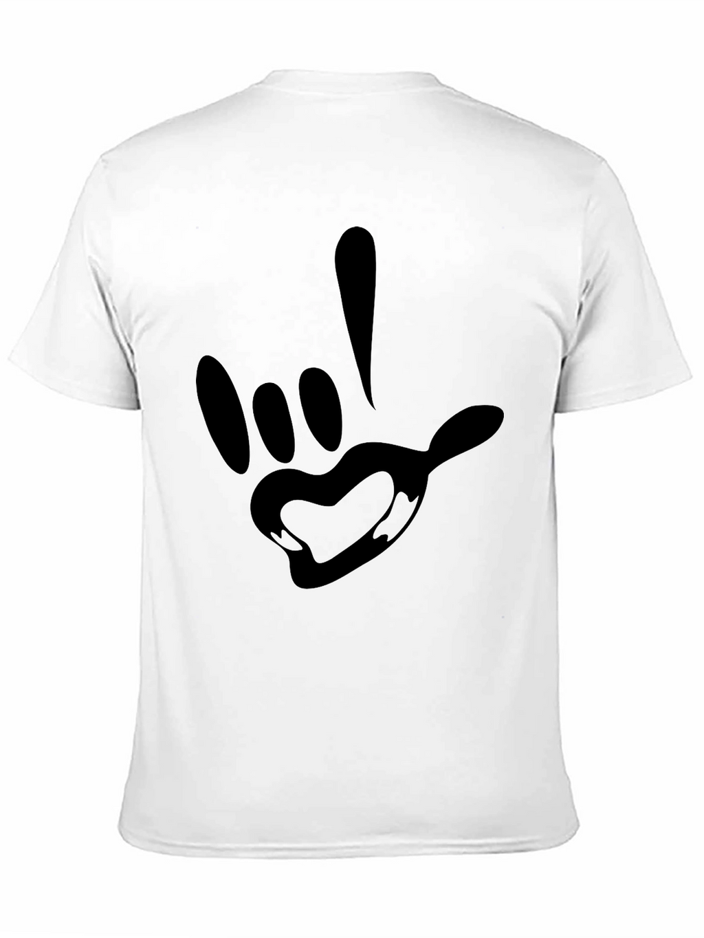 Black Graphic Tee - I Love You Hand Sign