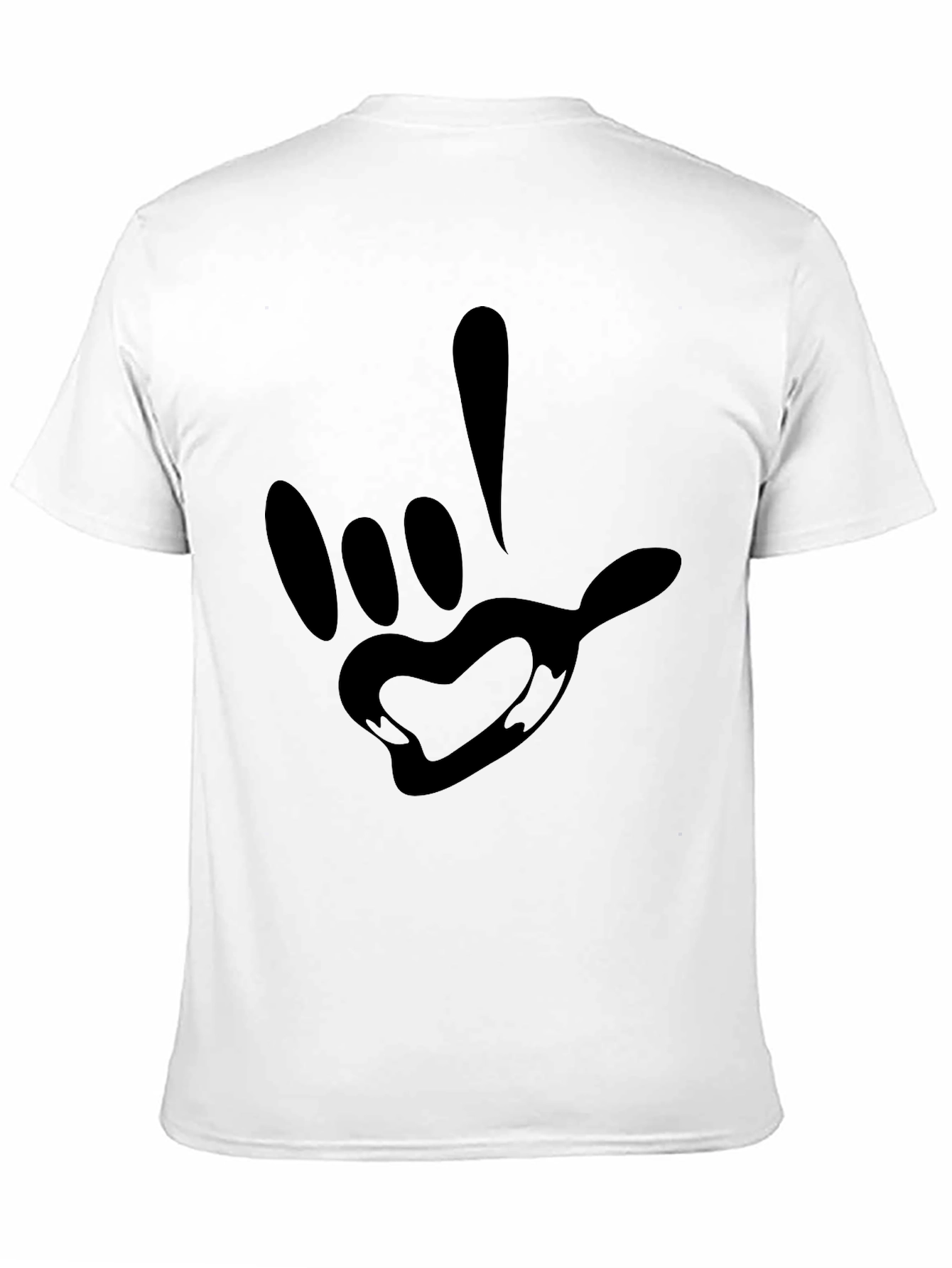 Black Graphic Tee - I Love You Hand Sign