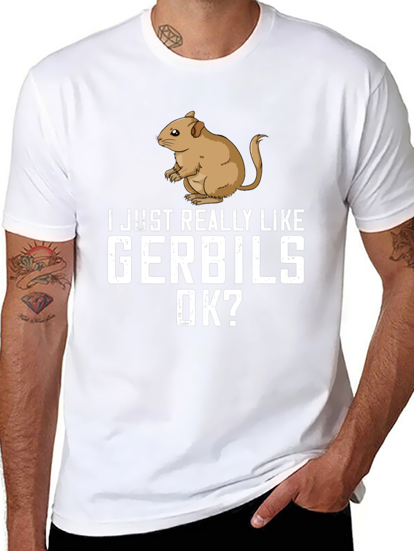 Gerbil Lover T-Shirt: I Just Really Like Gerbils OK?