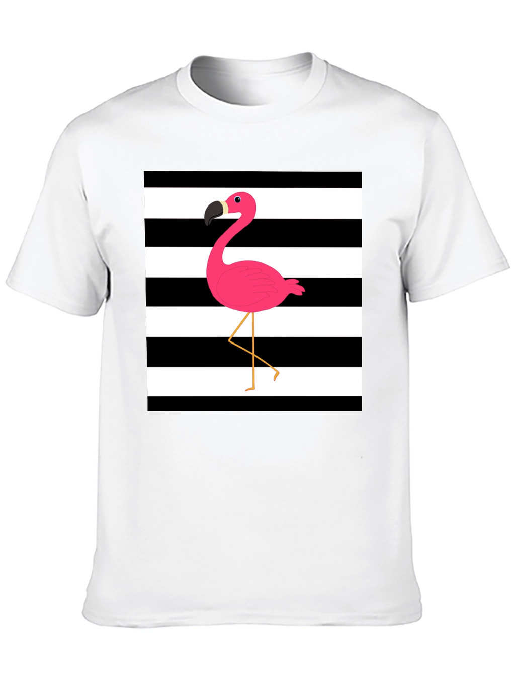 Stripped Flamingo Graphic Tee
