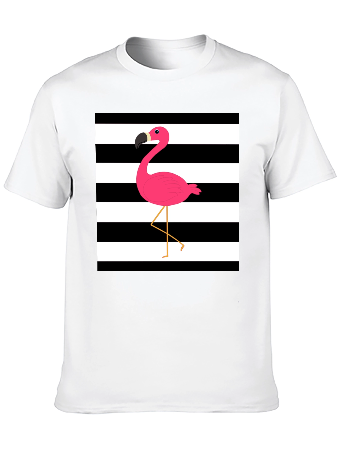 Stripped Flamingo Graphic Tee