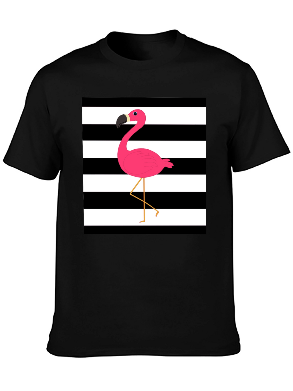 Stripped Flamingo Graphic Tee