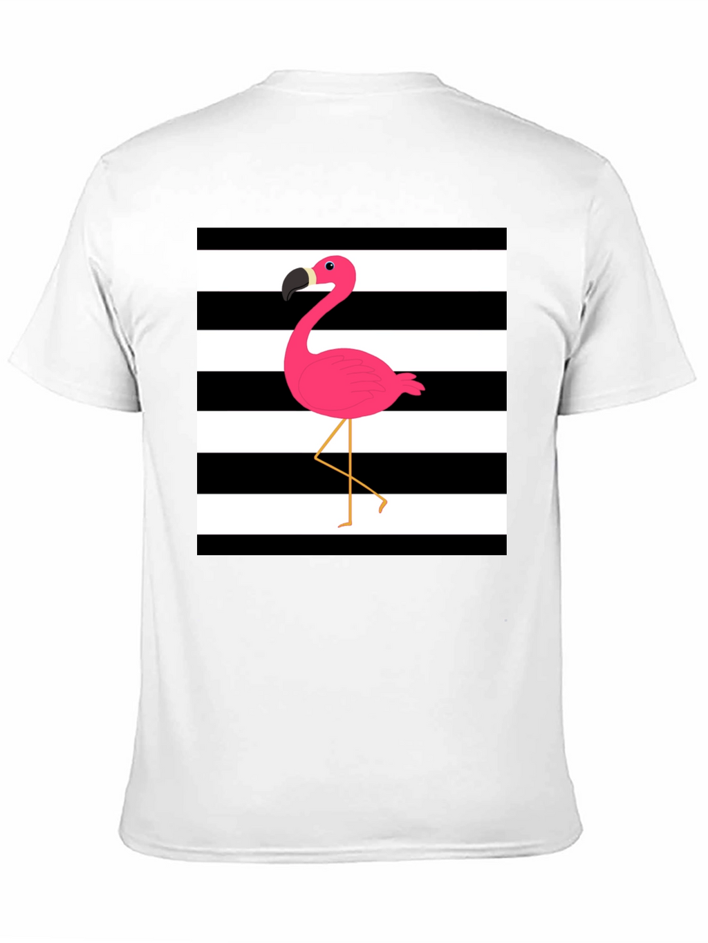 Stripped Flamingo Graphic Tee