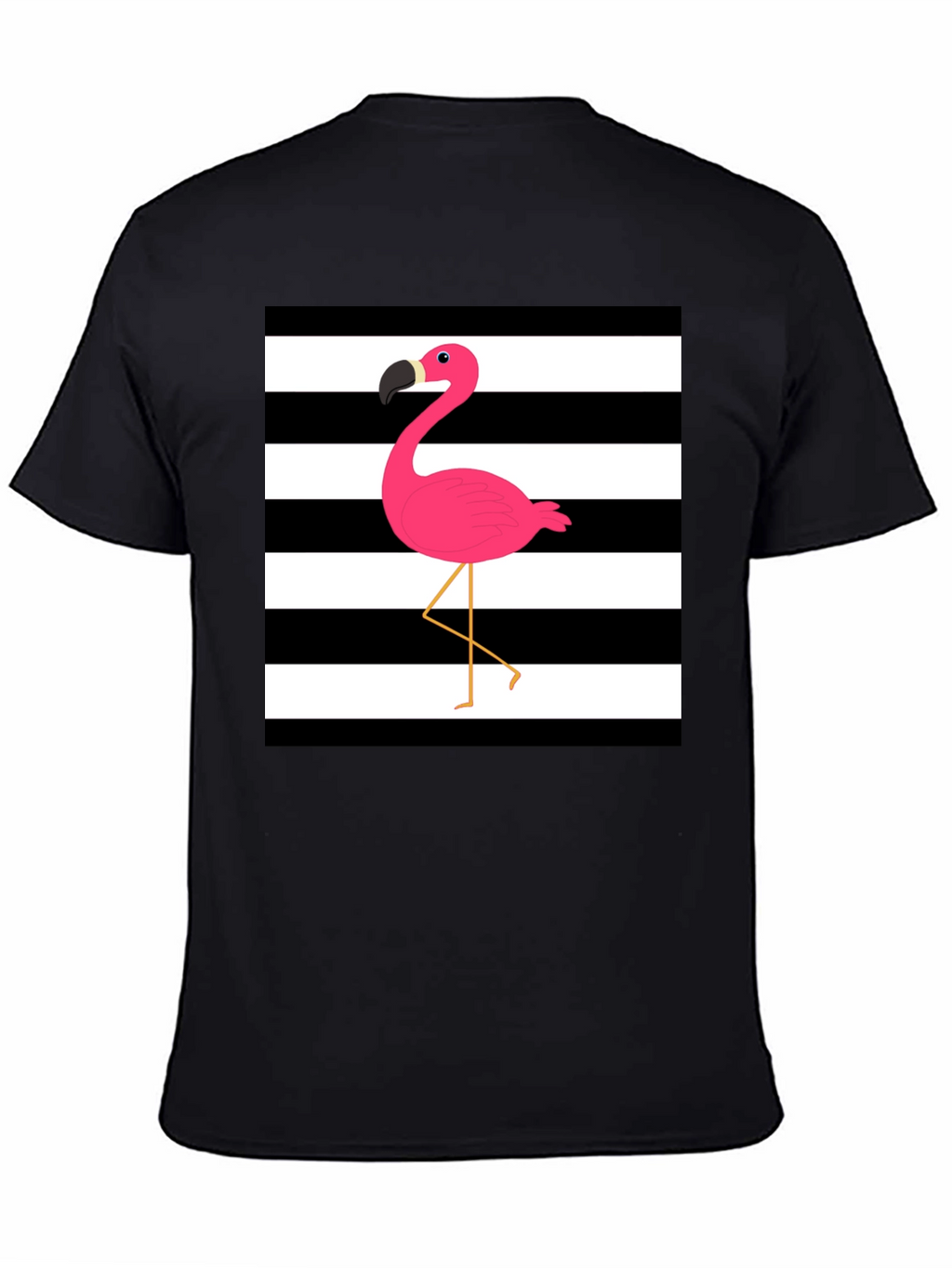 Stripped Flamingo Graphic Tee