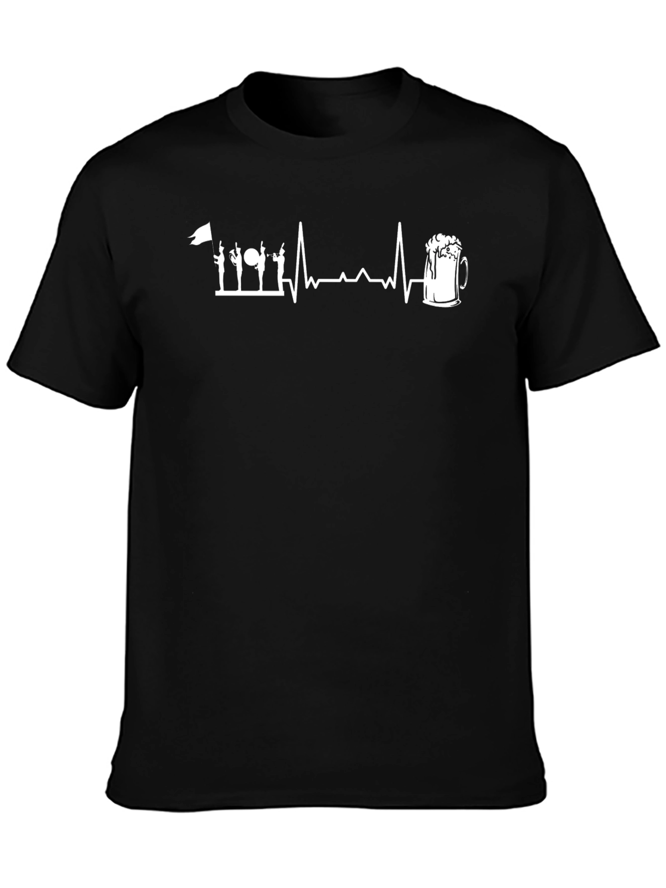 Marching Band & Beer Heartbeat T-Shirt