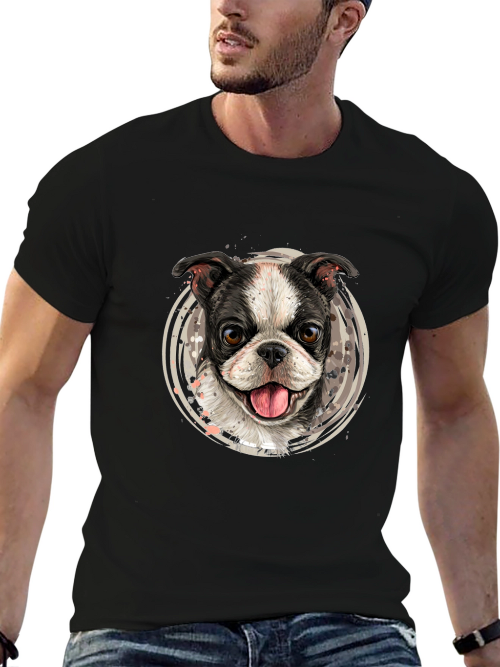 Boston Terrier Dog Graphic T-Shirt
