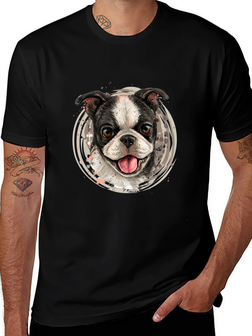 Boston Terrier Dog Graphic T-Shirt