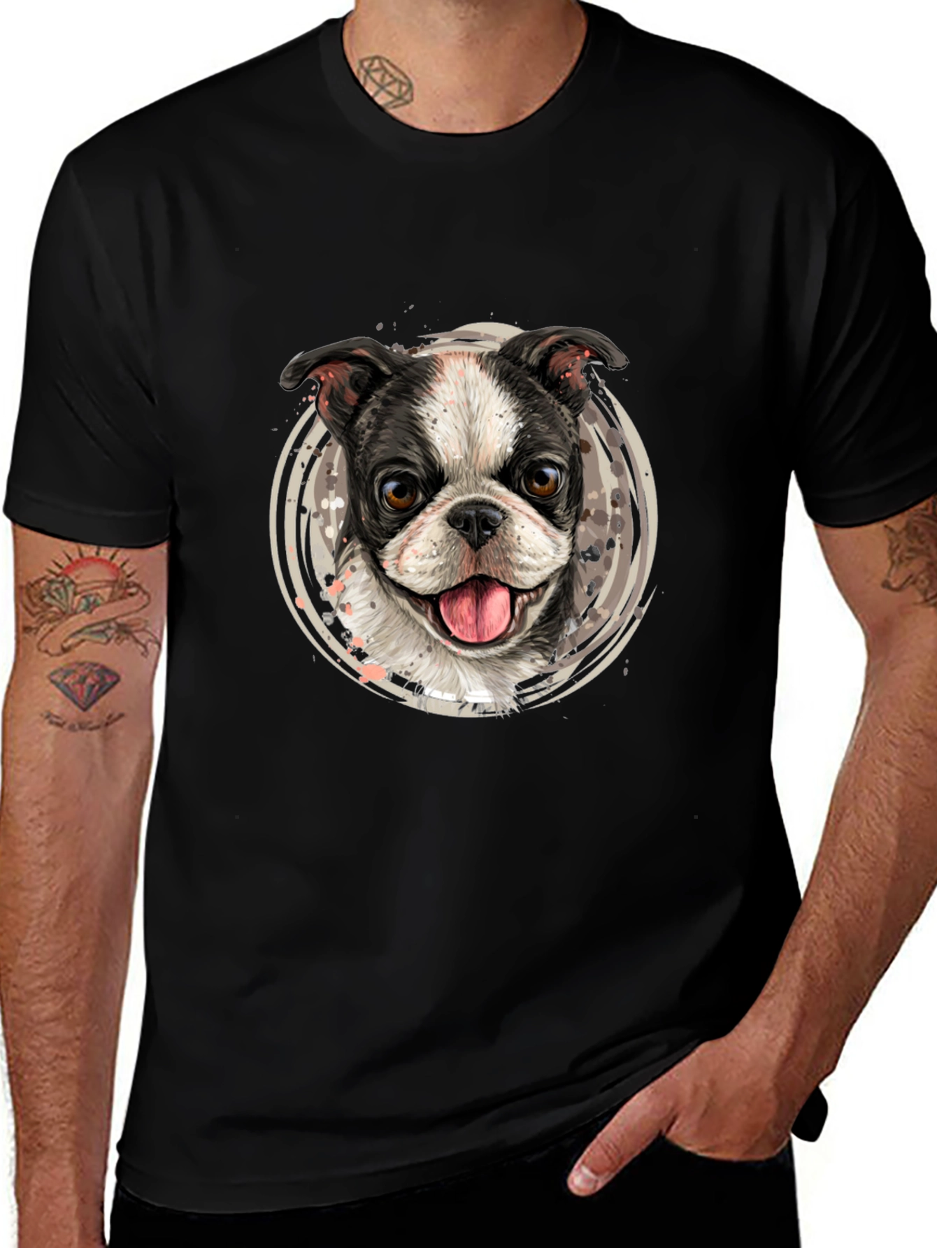 Boston Terrier Dog Graphic T-Shirt
