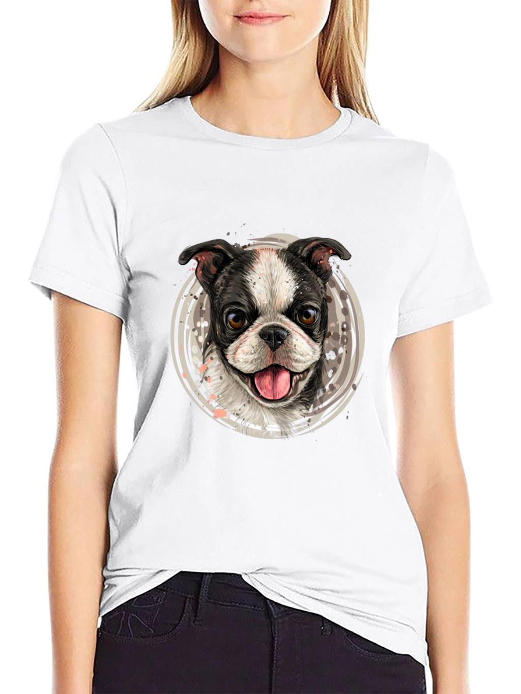 Boston Terrier Dog Graphic T-Shirt