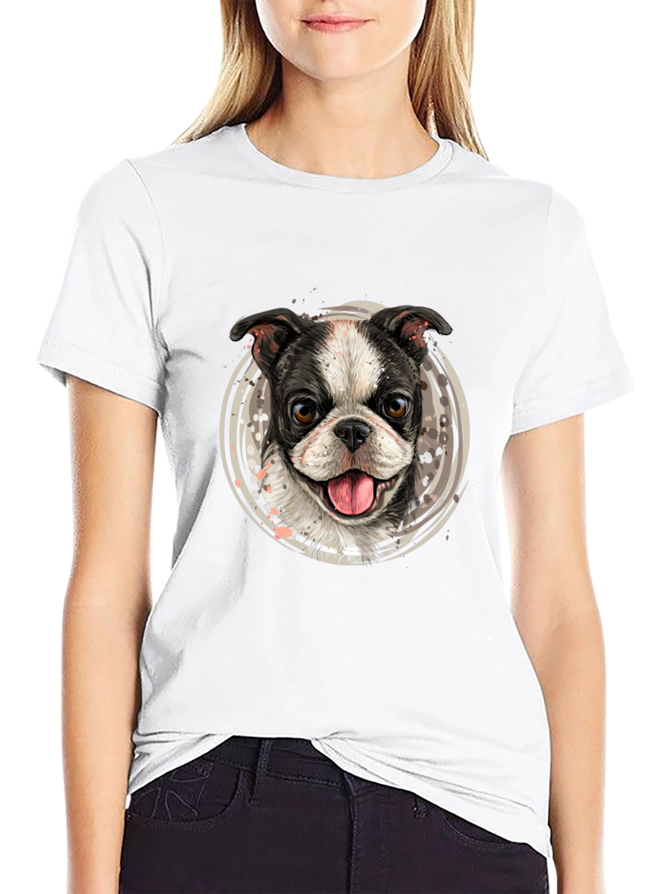 Boston Terrier Dog Graphic T-Shirt