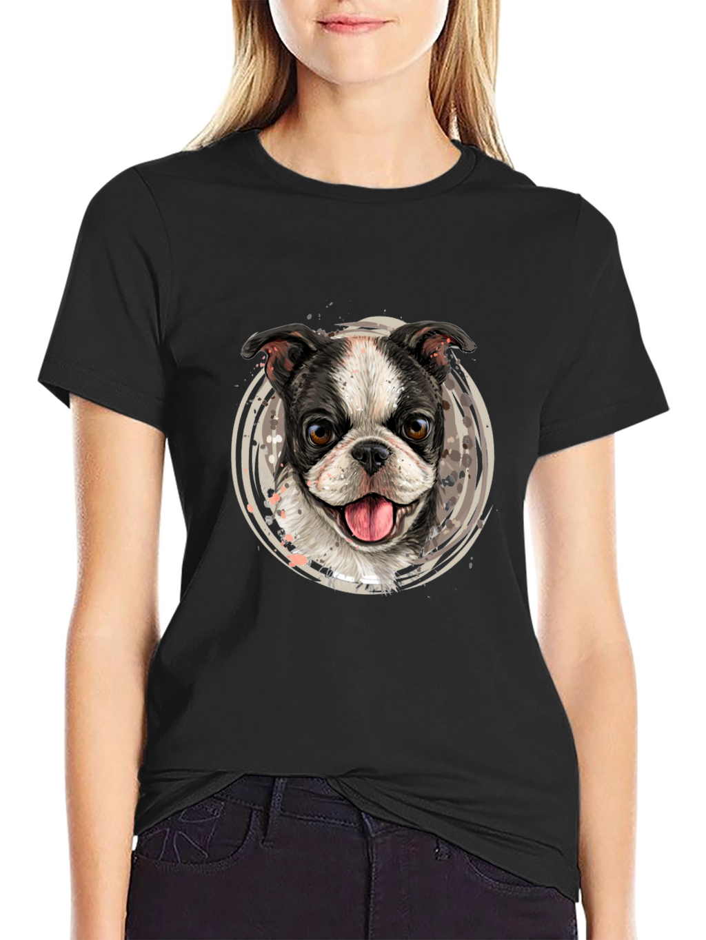 Boston Terrier Dog Graphic T-Shirt